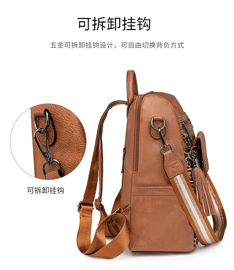 Fashion Women Purse and Handbag Large Womens Backpack PU Leather Travel Backpack Designer Ladies Shoulder Bags School Backpack