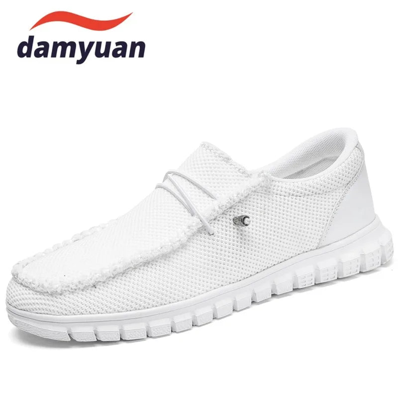 Men Casual Shoes Canvas Loafers for Man Non Slip Vulcanized Shoe Breathable Comfortable Wide Toe Wear-resistant Outdoor Walking