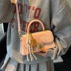 Classic Women's Leather Handbag, Crossbody Shoulder Tote Bag, Elegant Ladies Designer Purse