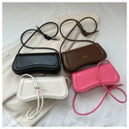 Ladies Shoulder Crossbody Bags PU Leather Women Underarm Bags Solid Color Small Top-handle Bags Purse Female Daily Handbags