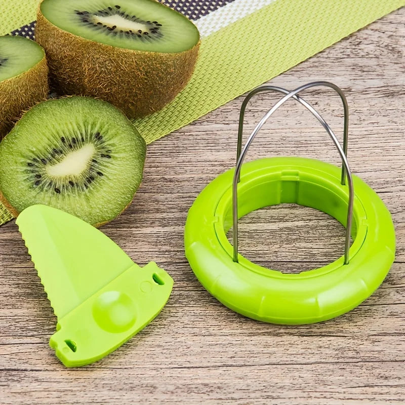 Fast Fruit Kiwi Cutter Peeler Slicer Kitchen Gadgets Stainless Steel Kiwi Peeling Tools Kitchen Creative Fruit Peeler