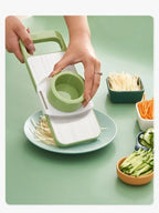 Kitchen 5 in 1 Stainless Steel Multifunctional Safe Manual Vegetable Slicer Cutter Potato Shredders Garlic Carrot Grater Chopper