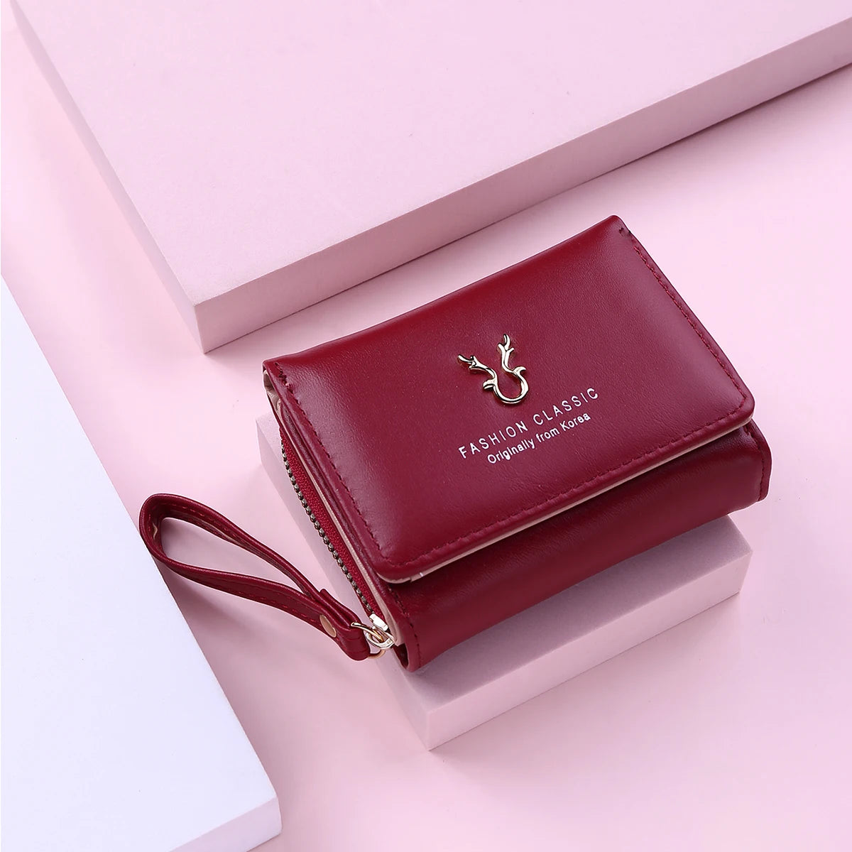 Luxury Brand Women's Small Wallet Female Card Holder Short Wallets with Coin Purse for Woman Ladies PU Leather Hasp Mini Clutch