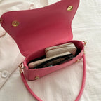 Ladies Shoulder Crossbody Bags PU Leather Women Underarm Bags Solid Color Small Top-handle Bags Purse Female Daily Handbags