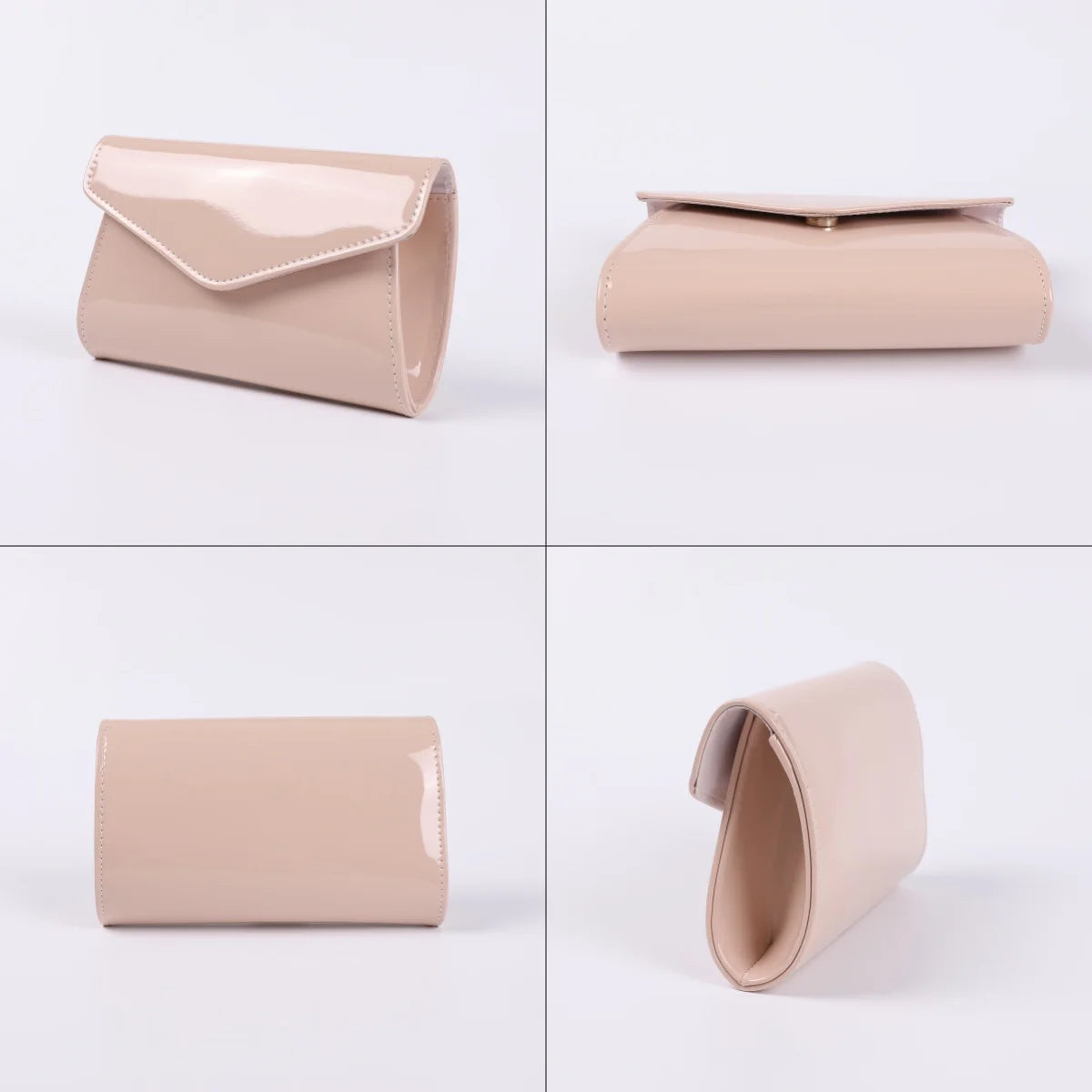 Lady PU Evening bag Patent leather Hand bag flash contracted bag in Europe and the party bag Purse