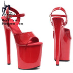 New Black Matte Stripper Shoes Woman Summer 2024 Designer Modern Sandals ultra-high heels 20cm Sexy Nightclubs Pole Dance Shoes