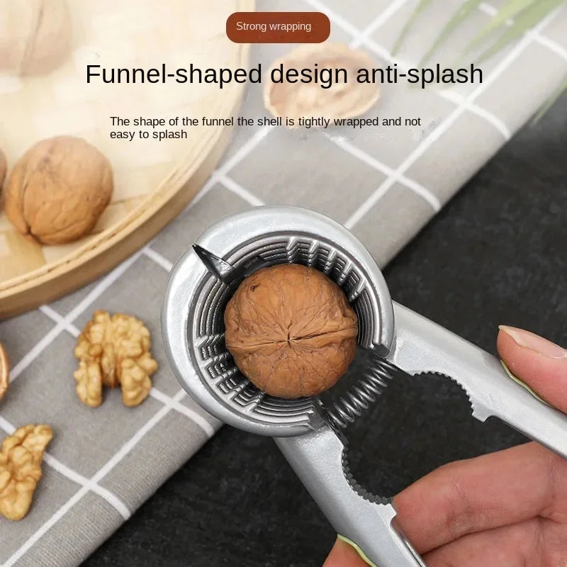 Kitchen Tool Walnut Clip Funnel Shaped Double Mouth Nut Clip Nutcracker Sheller Clip Clamp Plier Walnut Forceps Opening Tool