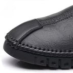 Men Leather Shoes Soft Sole Casual Shoes Autumn Comfortable Business Flats Man Lightweight Work Shoes Slip-on Driving Shoe Tenis