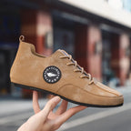 MAEDEF Men's Loafers Lightweight Driving Casual Thin Bottom Flats Shoes Soft Sole Comfortable Non Slip Lace-up Walking Shoes Men