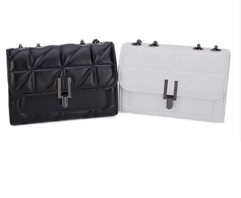 Quilted Crossbody Purse for Women Trendy Ladies Shoulder Bag with Chain Designer Purses