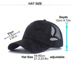 Summer Camouflage Mesh Trucker Hat Snapback Cap Chapeau Femme Fashion Messy Hair Bun Ponytail Baseball Caps for Women