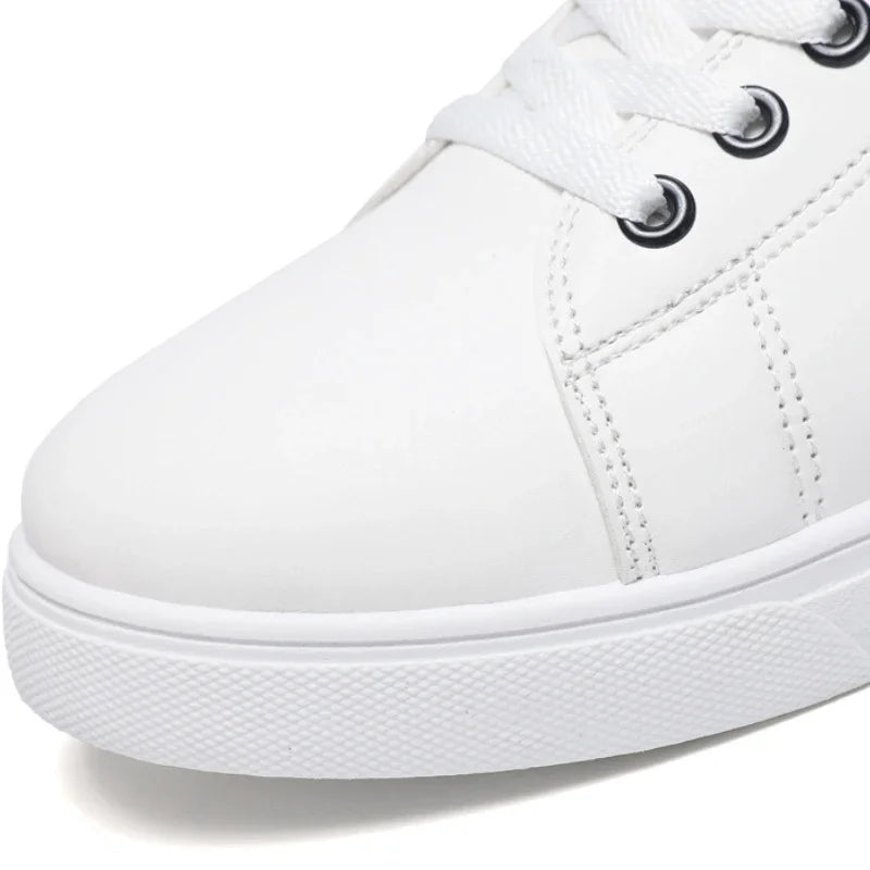 Men High Top Sneakers Fashion Leather Casual Shoes for Men Comfortable Non-slip Vulcanized Shoes Designer Outdoor Men Tenis Shoe