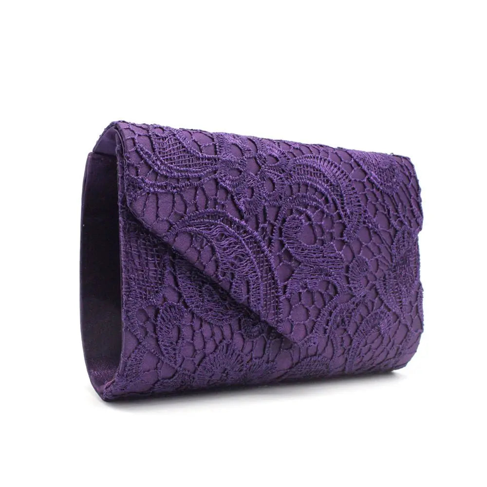 Ladies Lace Wedding Wallet Evening Party Purse Handbags Clutch Bag Messenger Bag