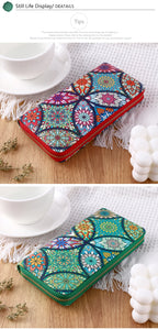 New fashionable lady zipper PU handbag purse with multiple clips and mobile phone compartments to travel, business, high-capacit