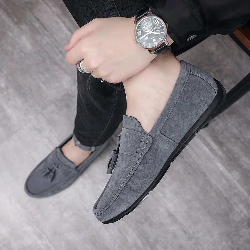 Comfortable Men's Shoes Soft Sole Loafers Outdoor Mens Casual Shoes Fashion Leather Shoes Autumn Flat Male Driving Shoe Zapatos