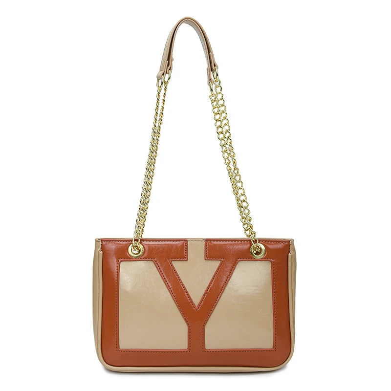 High-End Luxury Elegant Tote Bag For Women Shopper Messenger Purse Solid Color Commuter Use Large Capacity