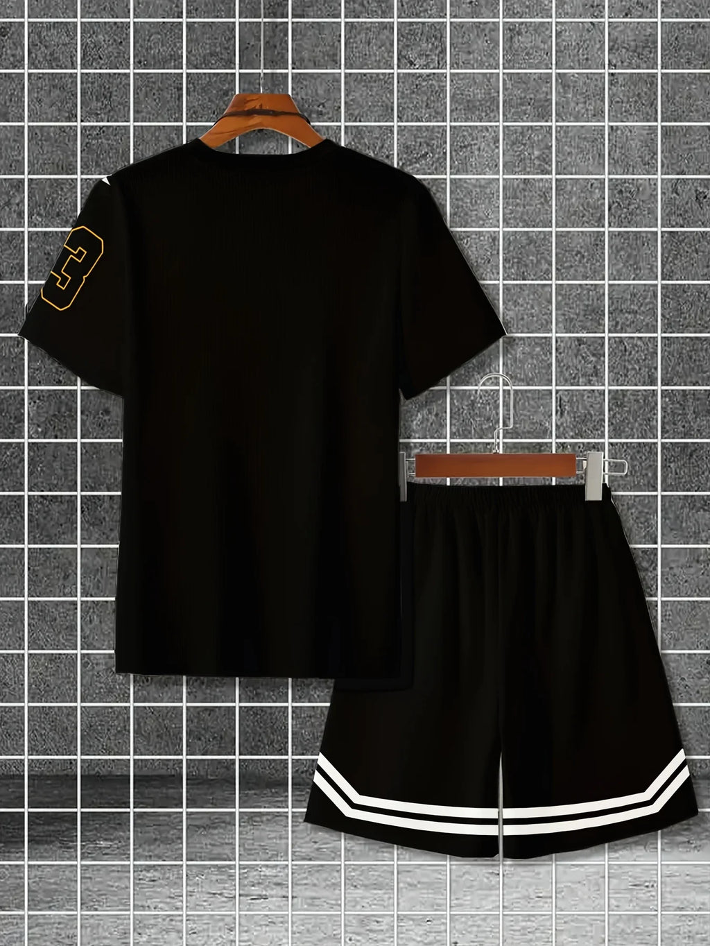 Summer 2025 New Men's Set 3D Digital printed casual round-neck short-sleeved T-shirt with Shorts 2-piece casual sporty men's set