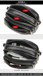 Luxury Ladies Handbag Sac High Quality Soft Leather Purse Fashion Women Shoulder Messenger Bag Multi-pocket Wear-resistant Bag