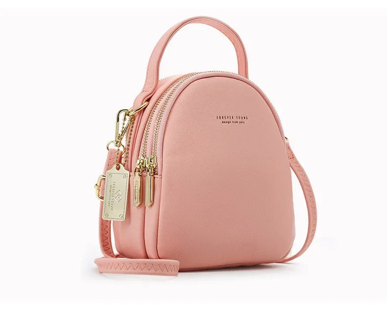 Mini Backpack Purse for Women Ladies Tote Multi-Function Luxury Shoulder Bag Solid Color Ladies Casual Bag Women's Backpack