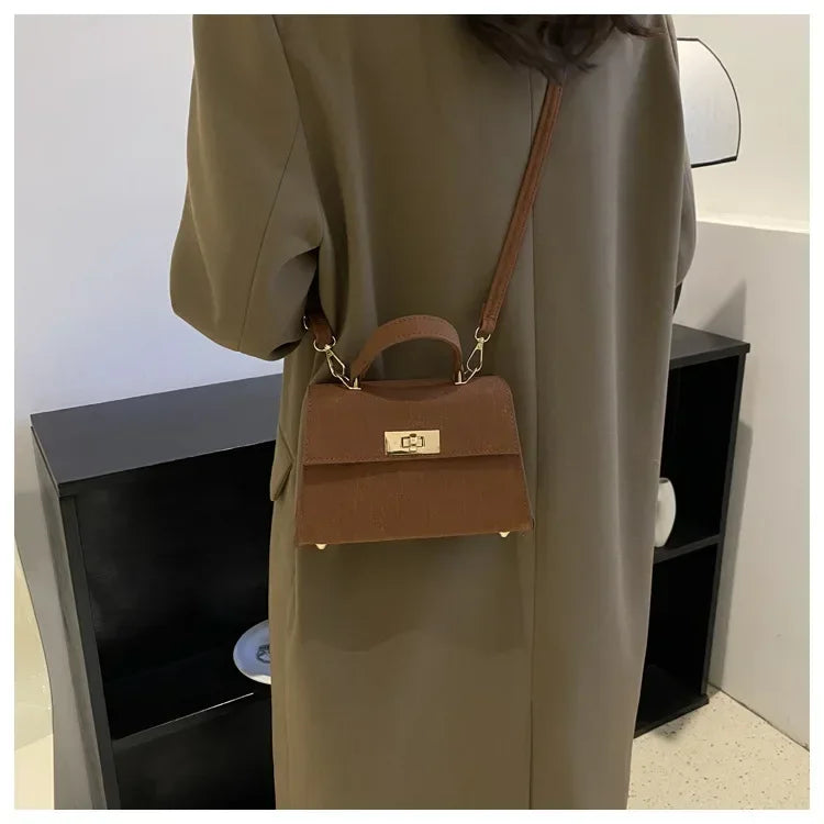 Women's Plaid Crossbody Bag PU Leather - Lightweight Shoulder Purse for Office, Commute & Travel 크로스백