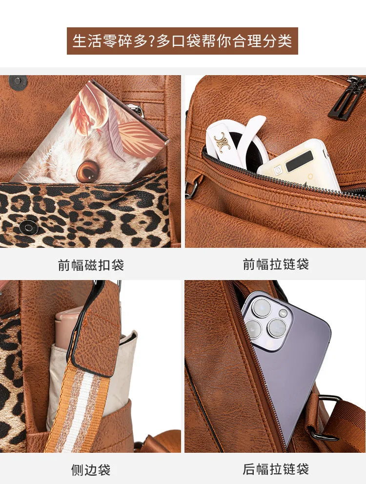 Fashion Women Purse and Handbag Large Womens Backpack PU Leather Travel Backpack Designer Ladies Shoulder Bags School Backpack