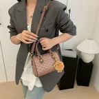 New Trendy Crossbody Purse For Women Luxury Leather Women's Chain Shoulder Bag Ladies Zipper Handbag With Chain Detail