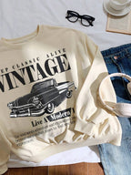 Keep Classic Alive And Car Printing Hoodies Women Autumn Casual Soft Hoodie Fashion Oversize Hoody Versatile Warm Fleece Hooded