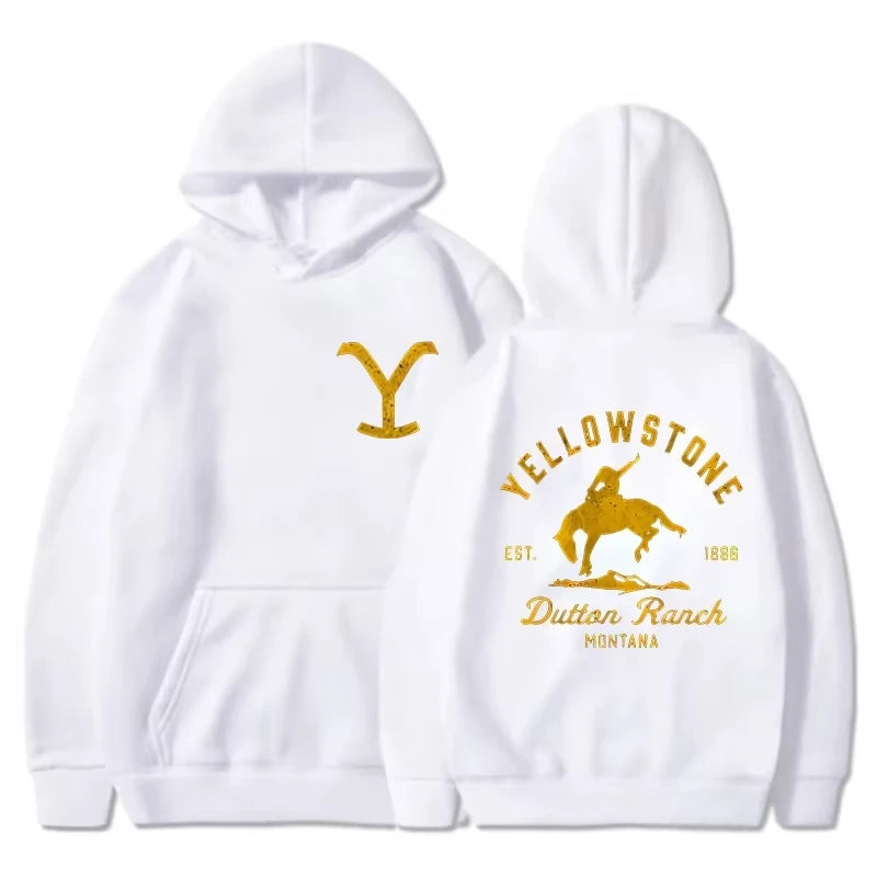 Classic Western Ranch Printed Hoodies for Men and Women - Casual Sports Outdoor Pullover Hoodie WY0171
