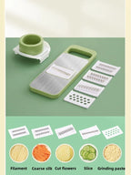 Kitchen 5 in 1 Stainless Steel Multifunctional Safe Manual Vegetable Slicer Cutter Potato Shredders Garlic Carrot Grater Chopper