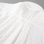 Women Jacquard Puff Sleeves Two Piece Sets for Summer Fashion Loose Shorts and Long Sleeved Shirt Outfits