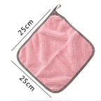 1/5/10Pcs Kitchen Towels Hangable Cleaning Cloth for Tableware Dish Cloth Microfiber Absorbent Household Cleaning Towels