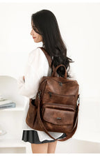 Backpack Purse for Women Fashion Leather Backpack Purse Designer Casual Travel College Backpack Convertible Shoulder Bag