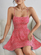 Womens Dresses Sexy Floral Backless Bandage Holiday Beach Dress Summer Fashion Red Short New In Dresses 2025