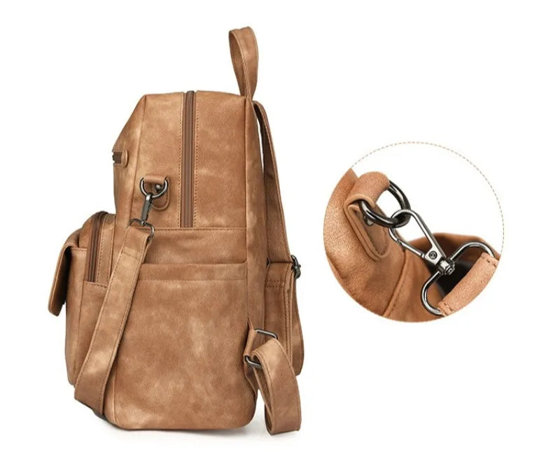 Backpack Purse for Women Fashion Leather Backpack Purse Designer Casual Travel College Backpack Convertible Shoulder Bag