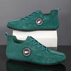 MAEDEF Men's Loafers Lightweight Driving Casual Thin Bottom Flats Shoes Soft Sole Comfortable Non Slip Lace-up Walking Shoes Men