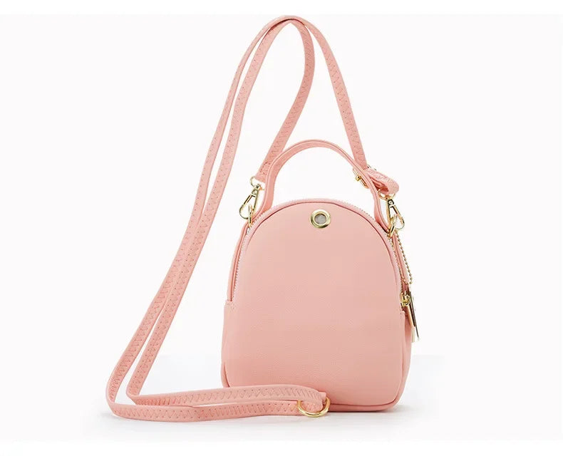 Mini Backpack Purse for Women Ladies Tote Multi-Function Luxury Shoulder Bag Solid Color Ladies Casual Bag Women's Backpack