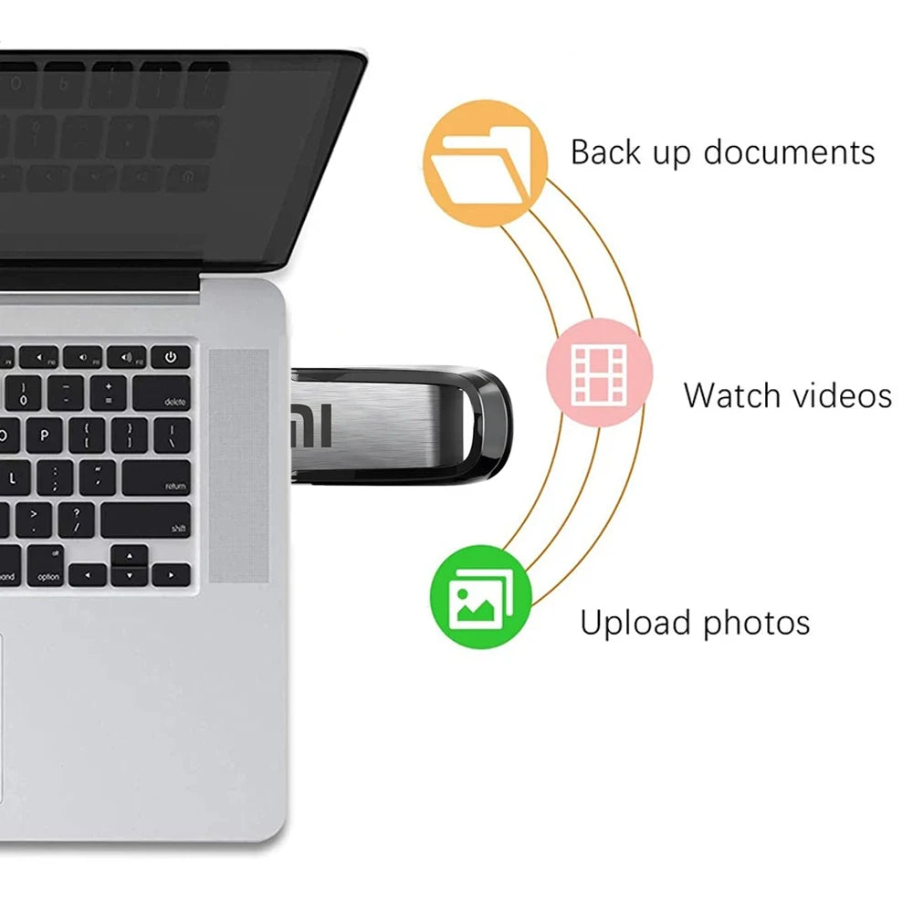 Xiaomi 2TB USB Flash Drive Pen Drive 1TB Memory Waterproof U Disk High-Speed USB 3.2 Data Transmission Metal USB Flash Drive OTG