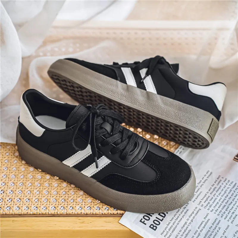 Men's trendy popular Leisure shoes versatile soft leather for Men Sneakers Man Low-top wear-resistant sports walking Footwear