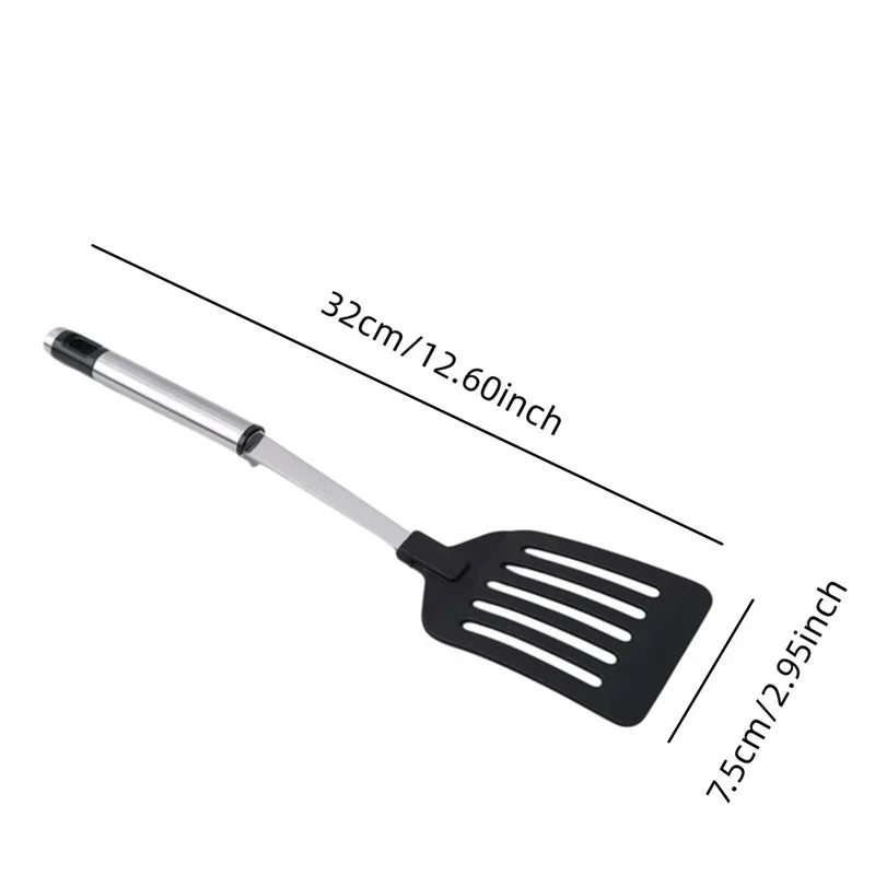 Stainless Steel Turners Kitchen Tools  Nylon Handle  Spatula  Fried Shovel Egg Fish Frying  Pan  Scoop  Spatula  Cooking  Tool