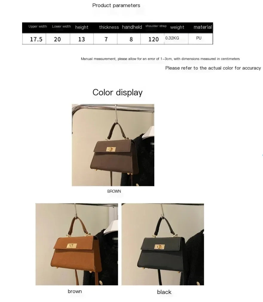 Women's Plaid Crossbody Bag PU Leather - Lightweight Shoulder Purse for Office, Commute & Travel 크로스백