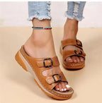 Women Shoes Sandals Summer Platform Women's Shoes Slip On Sandals For Women Wedge Walking Shoes Casual Female Slipper Footwear