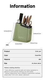 UFORU Multi-function knife rack kitchen knives tableware drain storage household trapezoidal integrated plastic storage rack