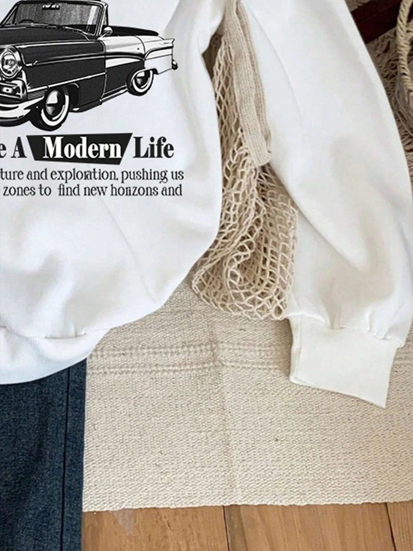 Keep Classic Alive And Car Printing Hoodies Women Autumn Casual Soft Hoodie Fashion Oversize Hoody Versatile Warm Fleece Hooded