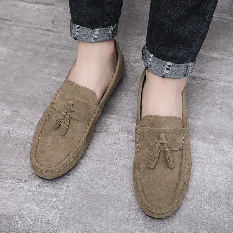 Comfortable Men's Shoes Soft Sole Loafers Outdoor Mens Casual Shoes Fashion Leather Shoes Autumn Flat Male Driving Shoe Zapatos