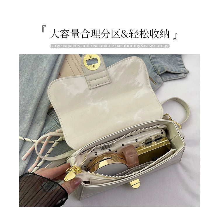 Classic Women's Leather Handbag, Crossbody Shoulder Tote Bag, Elegant Ladies Designer Purse