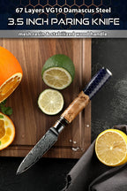 Kitchen Knives-Set Damascus Steel Chef Knife Cleaver Paring Utility Bread Knife Cooking Tool Blue Resin Handle 1-10 Pcs/Set