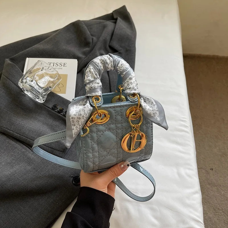 2025 Quilted Lady Dior Style Purse, Luxury Mini Chain Crossbody Shoulder Handbag