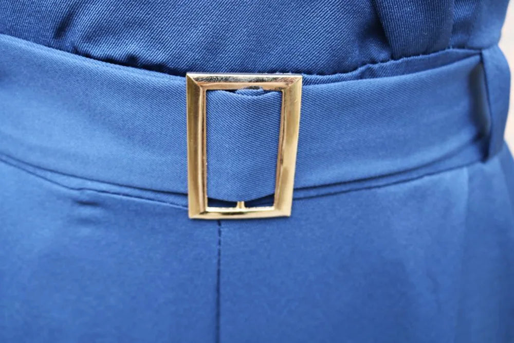 Women Suit Short Sleeve Jumpsuit Slim Fit Fashion Office Lady Spring Summer Elegant Solid Button Sexy High Waist Jumpsuits