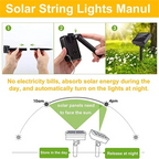 100m Solar Powered Green Wire Mini LED Christmas Waterproof Holiday Lighting Garland String Fairy Lights Halloween Decoration
