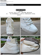 Men Shoes High Top White Canvas Shoe 2024 Spring Women Sneakers Fashion Breathable Canvas Sneakers Non-slip Unisex Casual Shoes